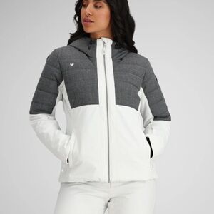 Obermeyer Women's Traverse Ski / Snow Jacket - grey and white – size 10